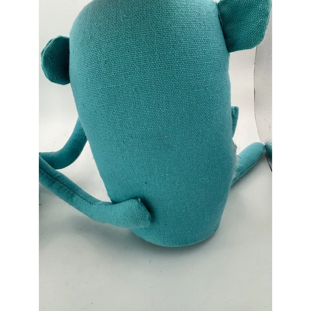 Cute Teal Monkey Plush Stuffed Animal‎ Glitter Heart Valentine Love